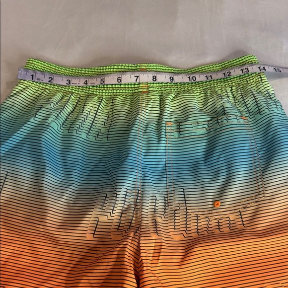 Puma Multicolor Striped Lined Swim Trunks Shorts Boys Size XL - Picture 8 of 13